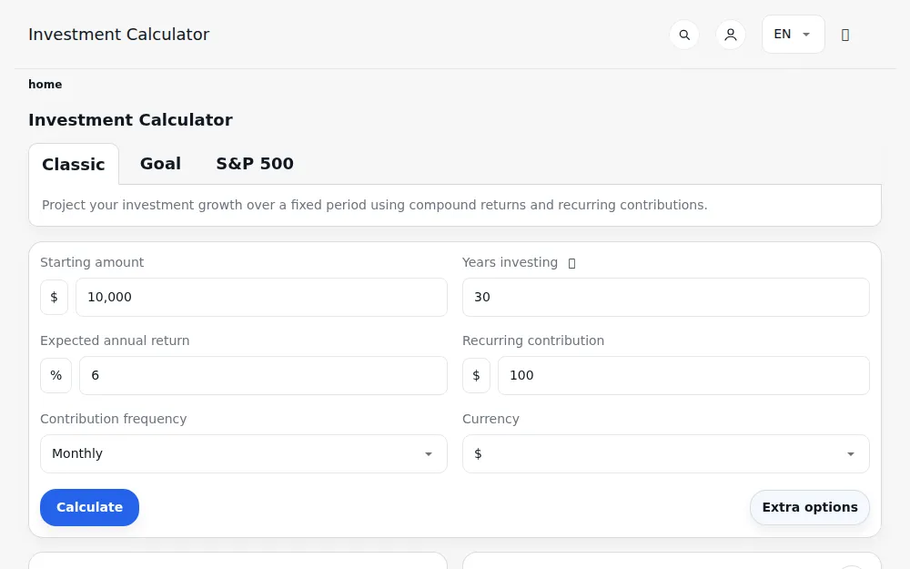 Investment Calculator