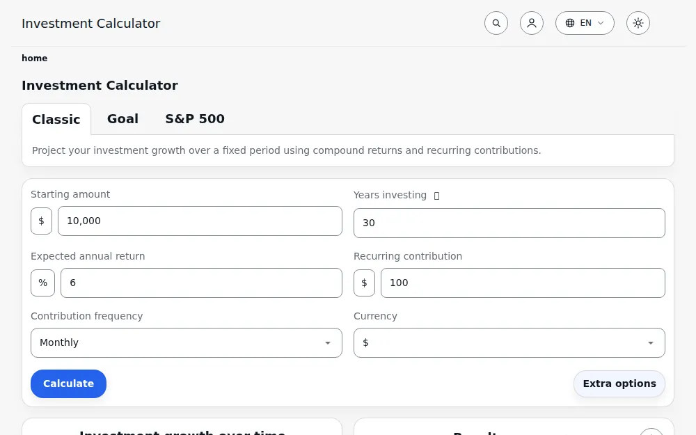 Investment Calculator